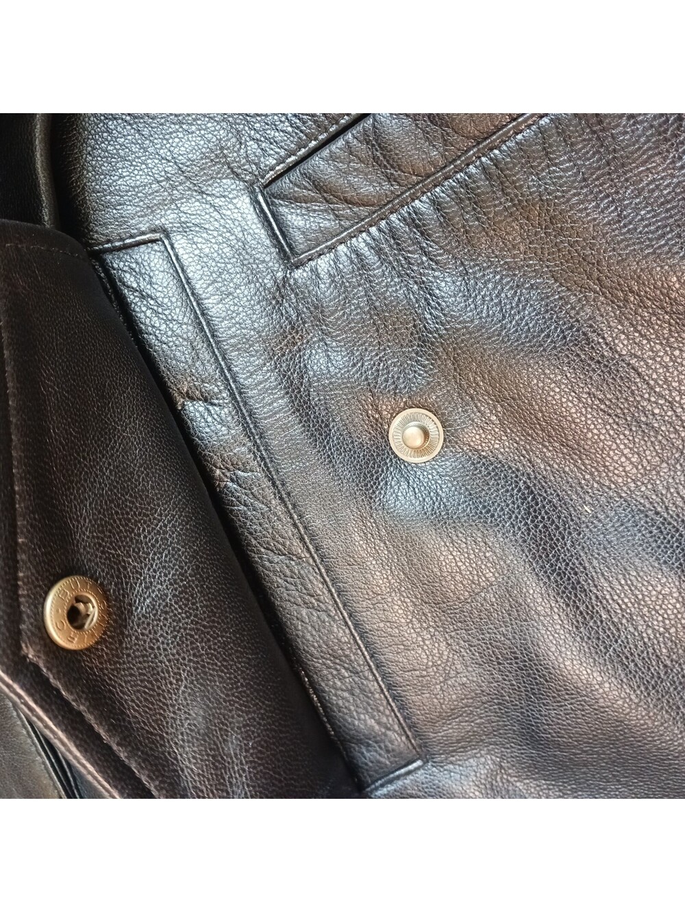 Cooper Genuine Leather US Army Field Jacket  Mens XXL Black Great Vintage - Picture 13 of 15